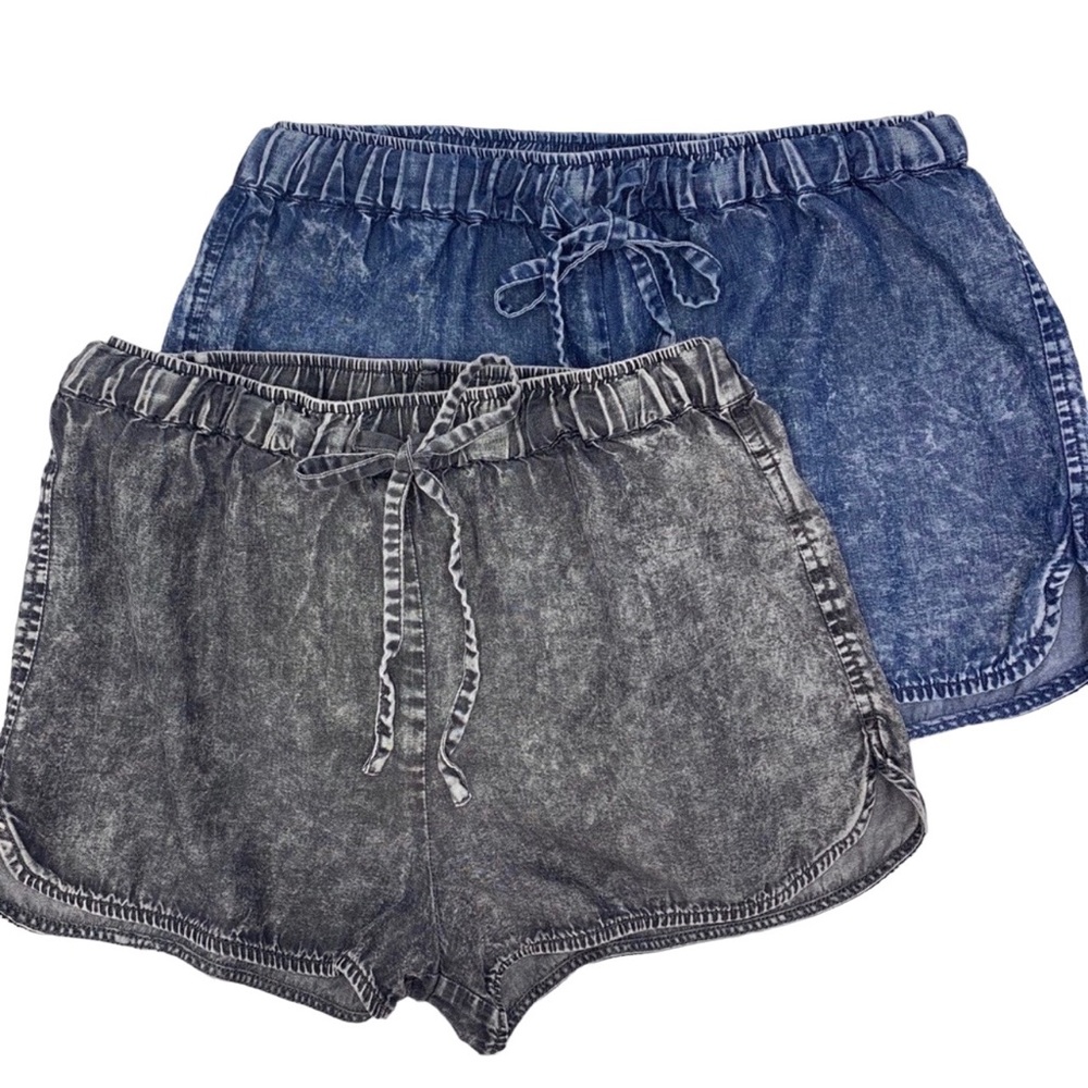 🎉2PC BUNDLE🎉 Forever 21 Stone Washed High Waist Casual Lounge Shorts